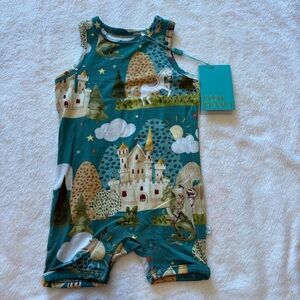 Fantasy Castle and Dragon Baby Romper